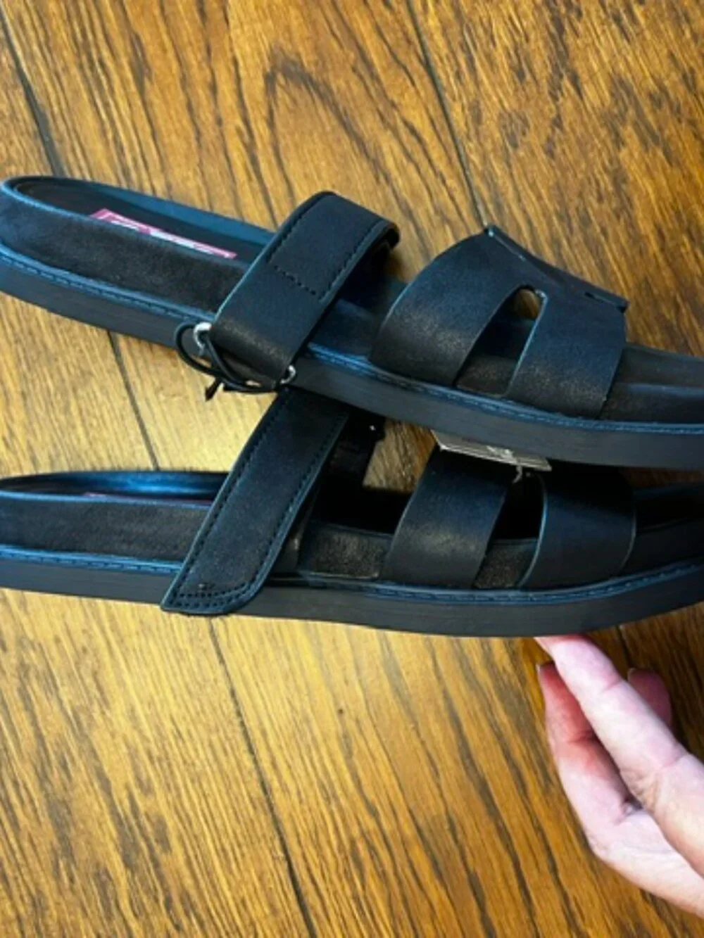 Women's New w/tags Pop Comfort Fit Sandals, Black, slide on, Size 9